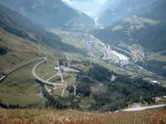 Abfahrt Gotthard Pass, Motto-Bartola, Kreuzung alte/neue Passstrasse, Airolo und Valle Leventina